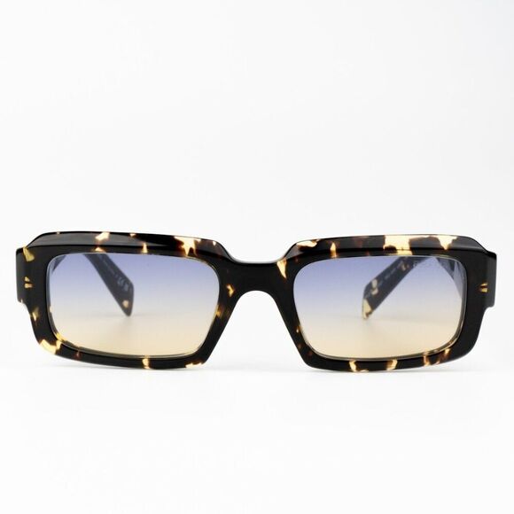 NEW Prada PR27ZS 16O50E Black Tortoise Gradient Yellow Square Unisex Sunglasses - Picture 4 of 10